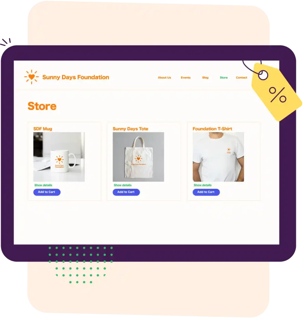 online store product list