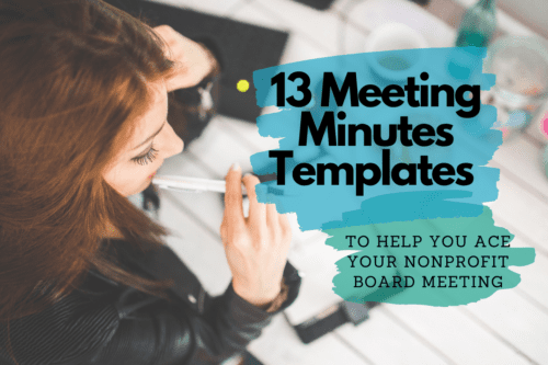 13 Meeting Minutes Templates for More Productive Nonprofit Board Meetings