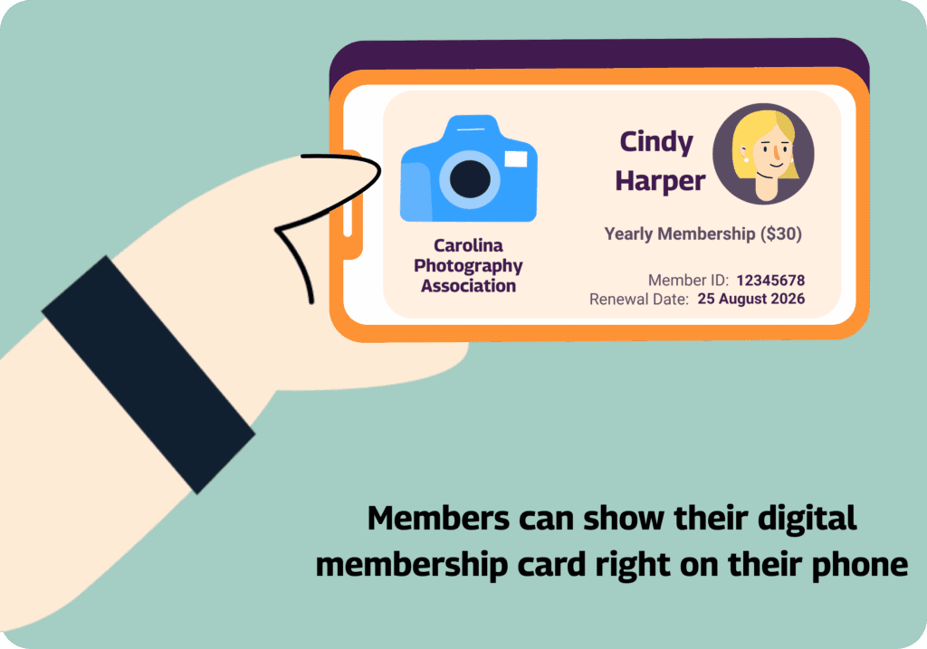 Member card on mobile device