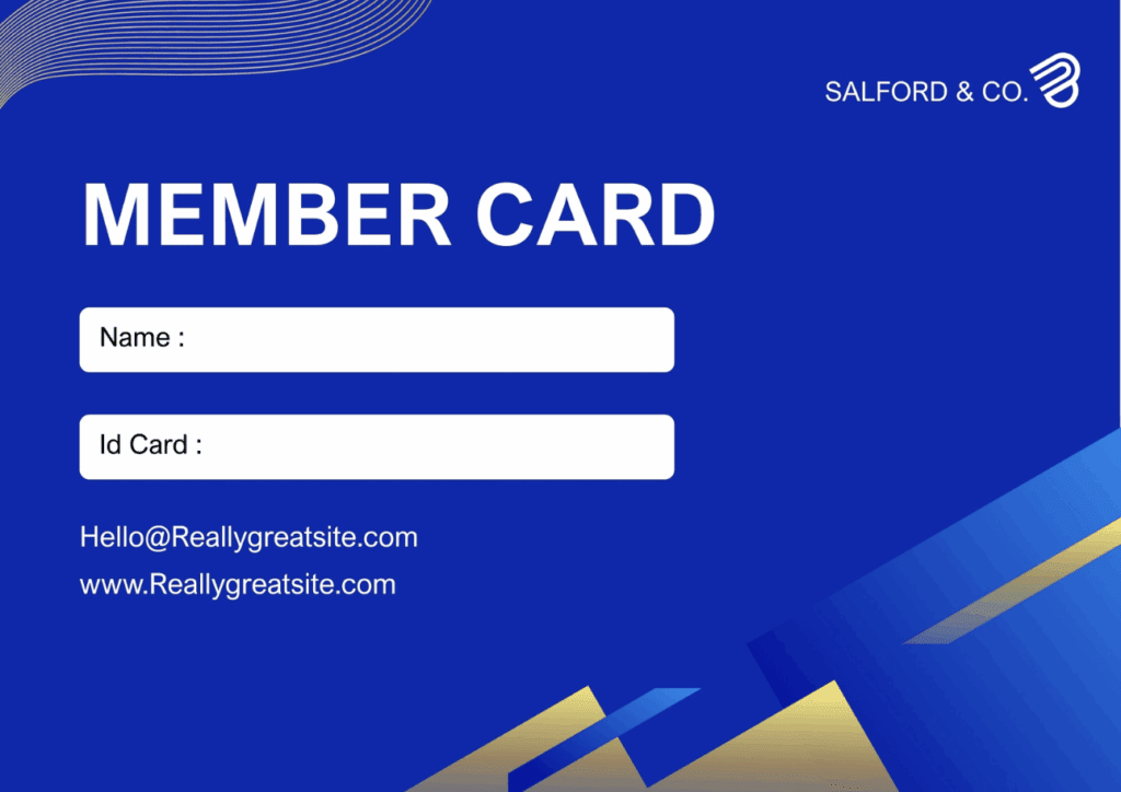 Membership Card Example Canva