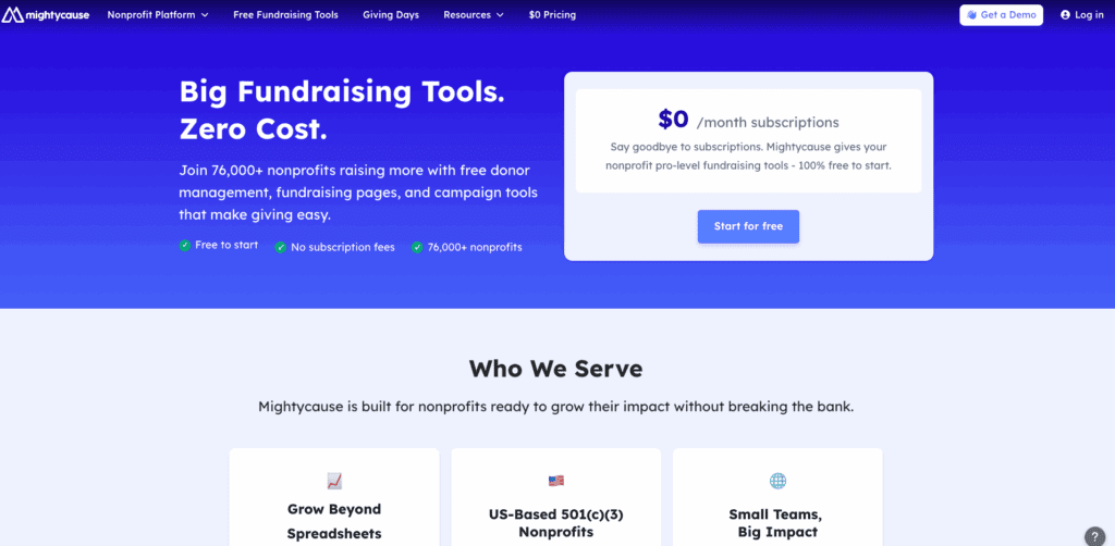 Mightycause Fundraising Software