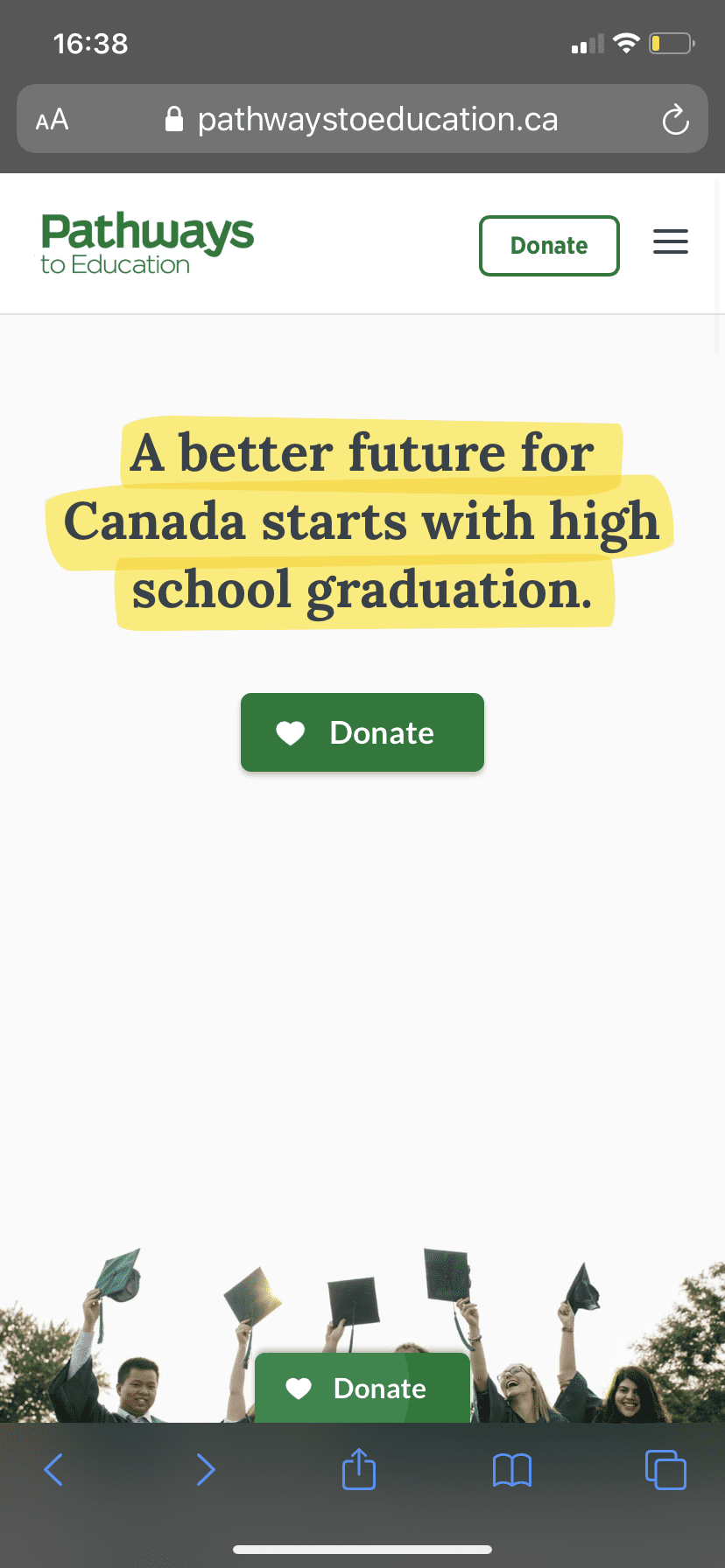 pathways to education website mobile